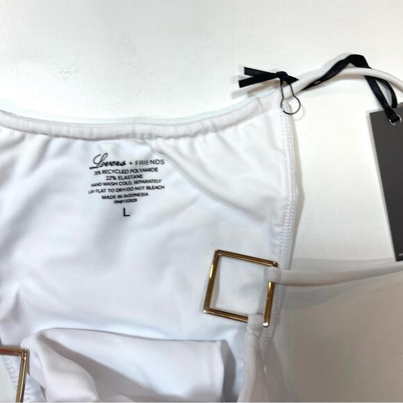 Lovers and Friends Devotion Bottom White swim Size Large - Picture 3 of 5